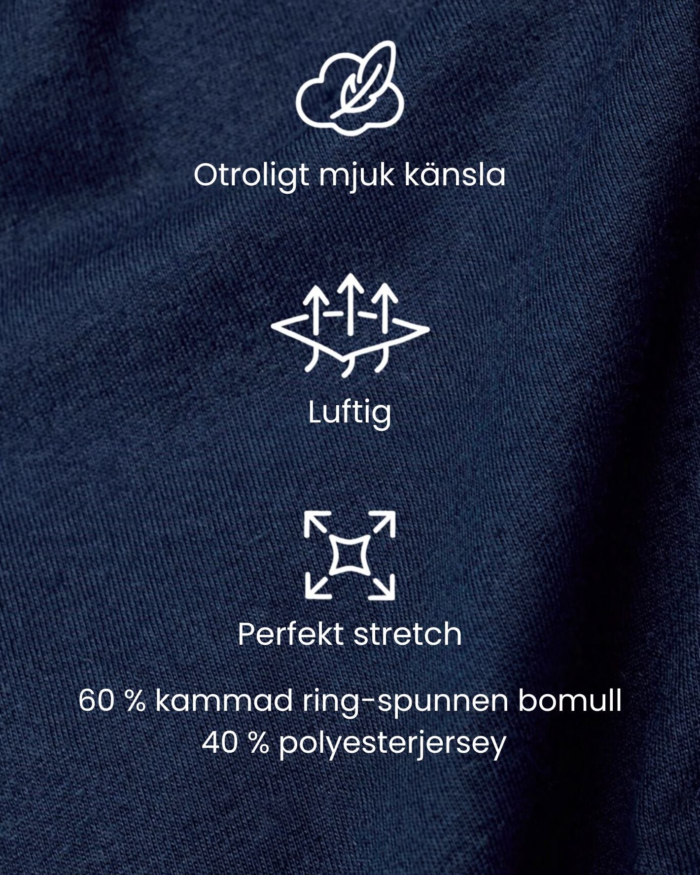 Klassisk T-shirt Marinblå
