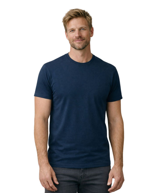 T-shirt Med Perfekt Passform - Marinblå/Grå/Grön (3-pack)