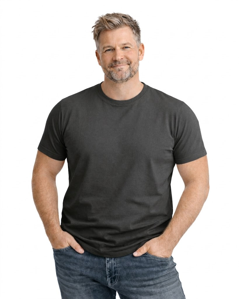T-shirt Med Perfekt Passform - Grå