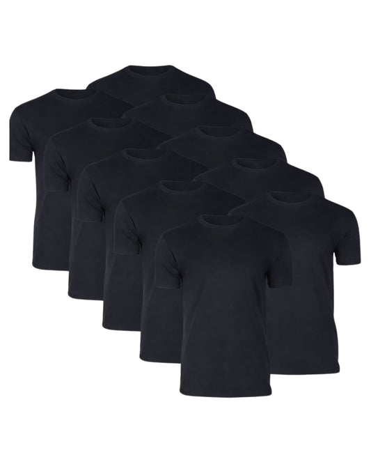 T-shirt Med Perfekt Passform - Svart (10-pack)