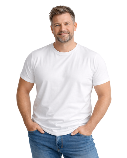 T-shirt Med Perfekt Passform - Vit (2-Pack)