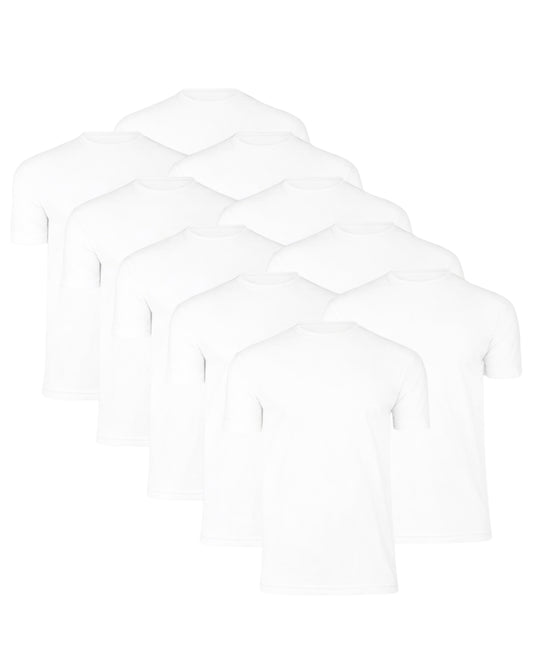 T-shirt Med Perfekt Passform - Vit (10-pack)