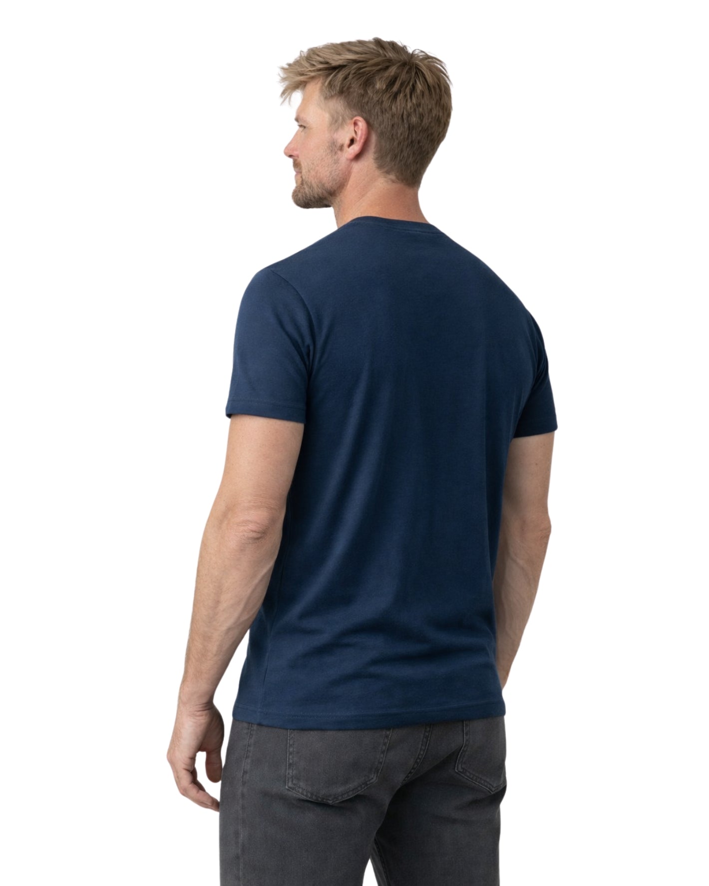 T-shirt Med Perfekt Passform - Marinblå