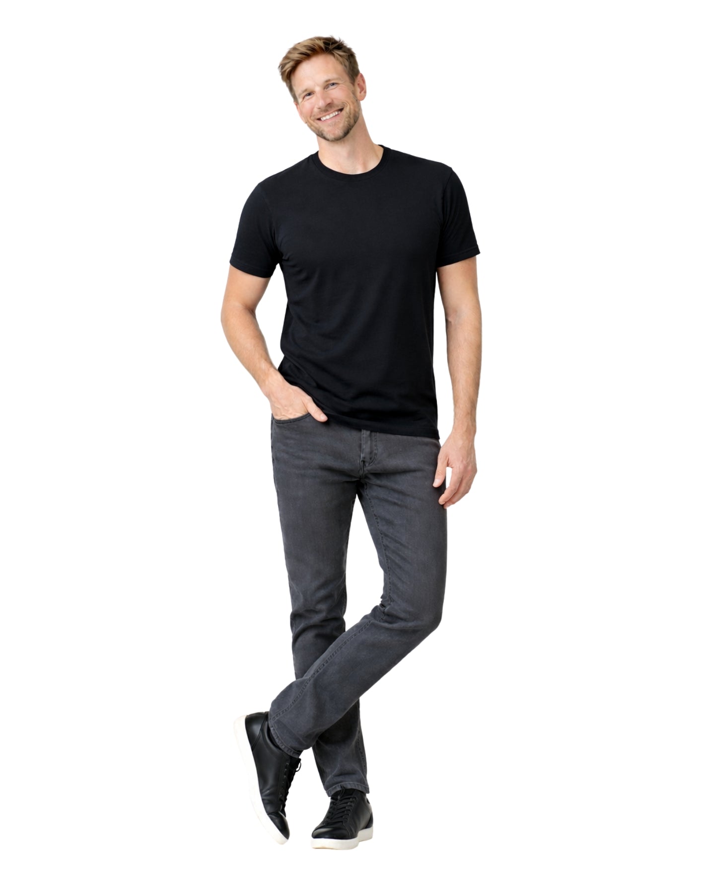 T-shirt Med Perfekt Passform - Svart (2-pack)