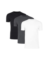 T-shirt Med Perfekt Passform - Svart/Grå/Vit (3-pack)