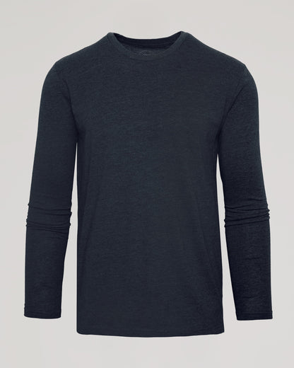 Charcoal Heather Gray Classic Long Sleeve Crew Neck