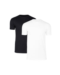 T-shirt Med Perfekt Passform - Svart/Vit (2-pack)