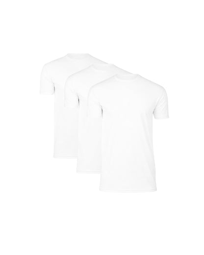T-shirt Med Perfekt Passform - Vit (3-pack)