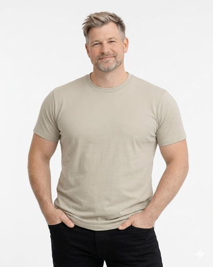 T-shirt Med Perfekt Passform - Beige