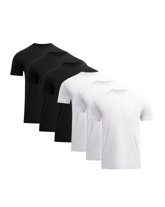 T-shirt Med Perfekt Passform - Svart/Vit (6-pack)