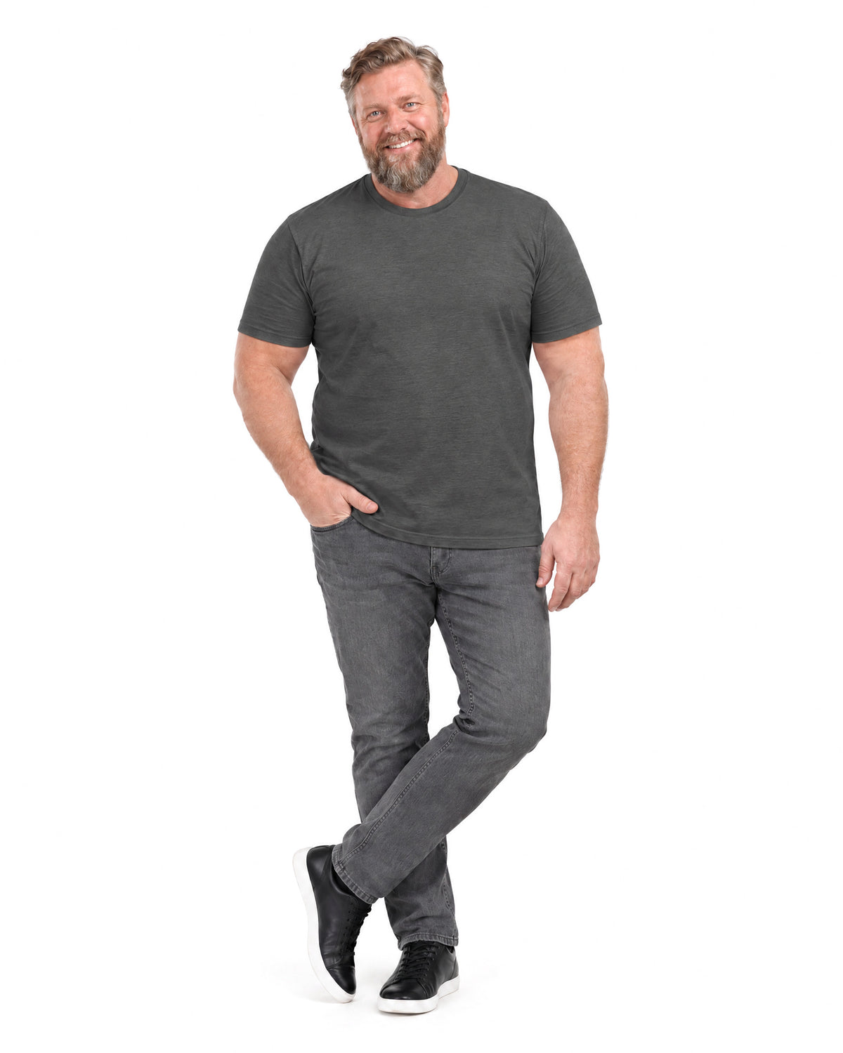 T-shirt Som Döljer Magen - Grå