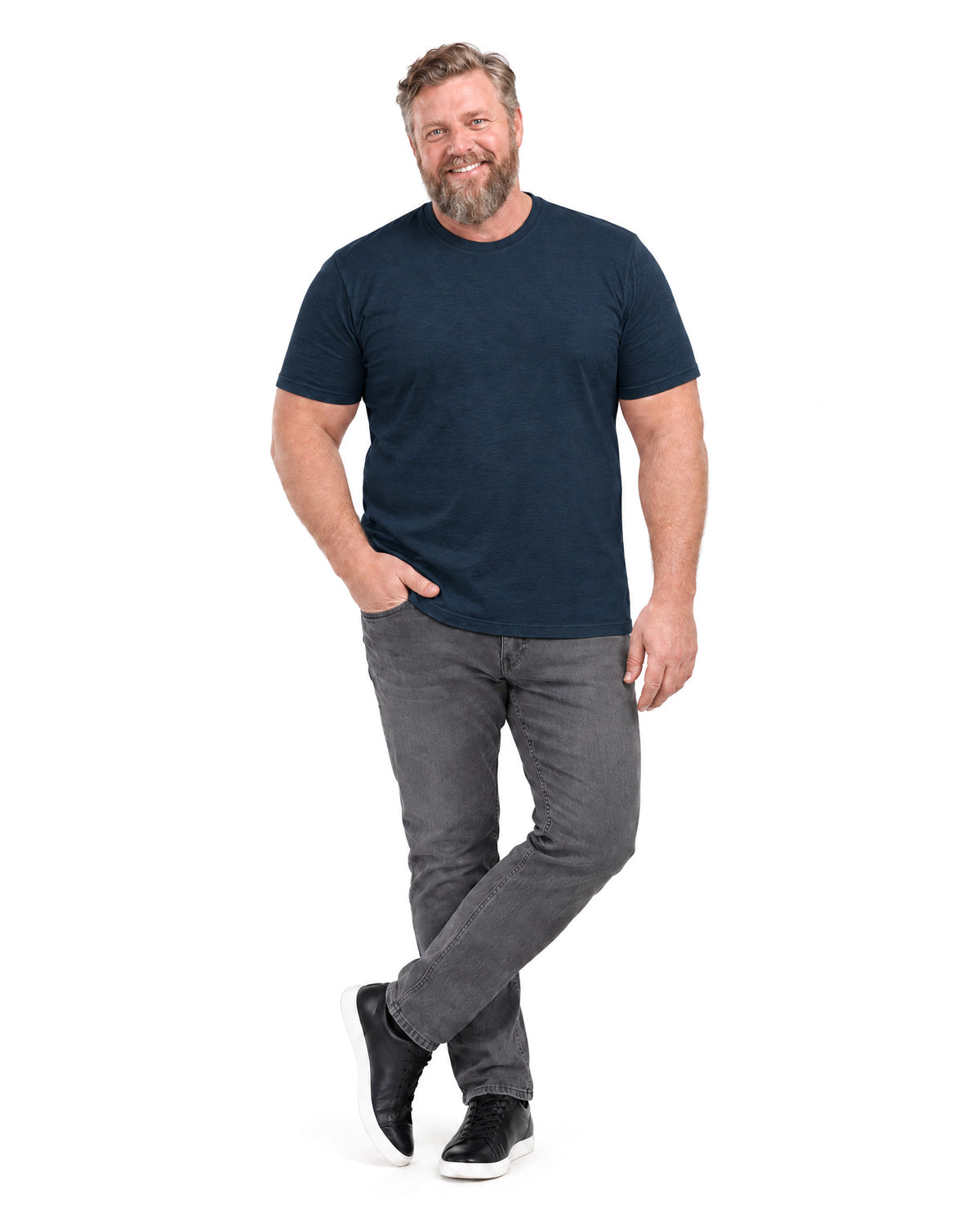 T-shirt Som Döljer Magen - Marinblå