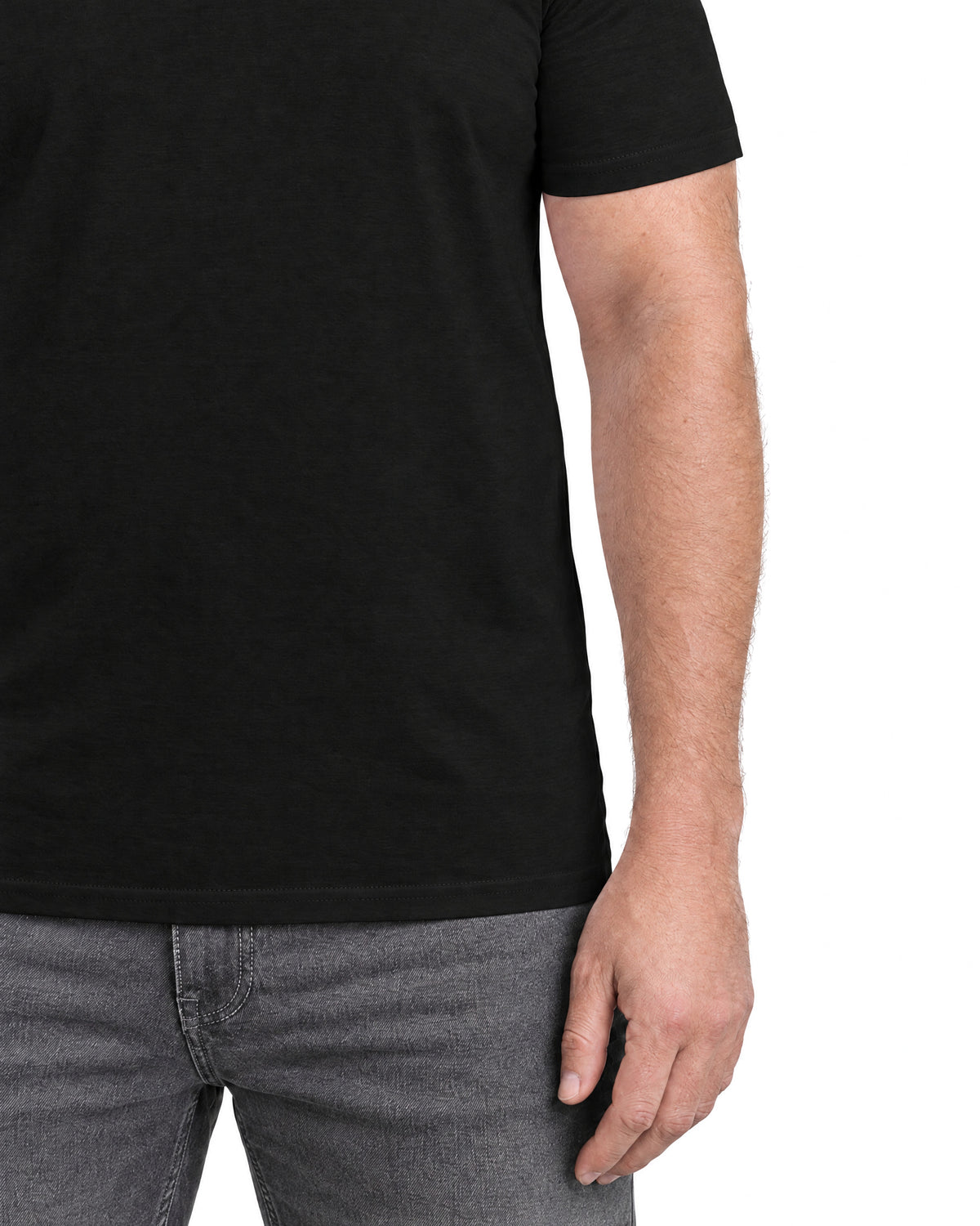 T-shirt Som Döljer Magen - Svart